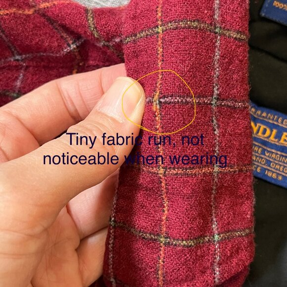 Pendleton 100% Virgin Wool Check Long Sleeve Shirt - Men's Size M - Red - Picture 5 of 11